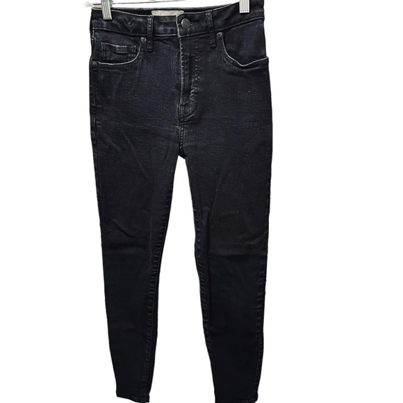 Everlane The Curvy High Rise Skinny crop Black Denim Ankle Jeans Size 26 Regular - Picture 1 of 6